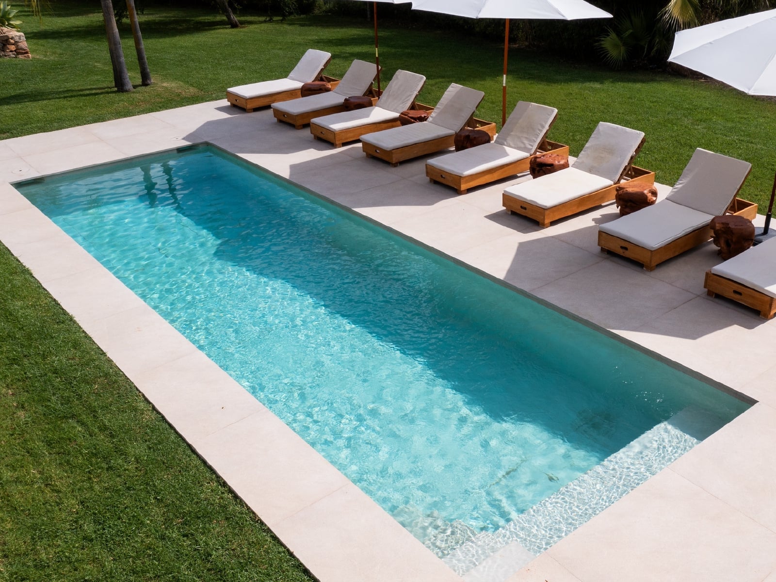 The pool and gardens at Can Aylma, Ibiza